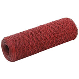 Filo di pollo Vidaxl 25x0,5 m in acciaio con rivestimento in PVC