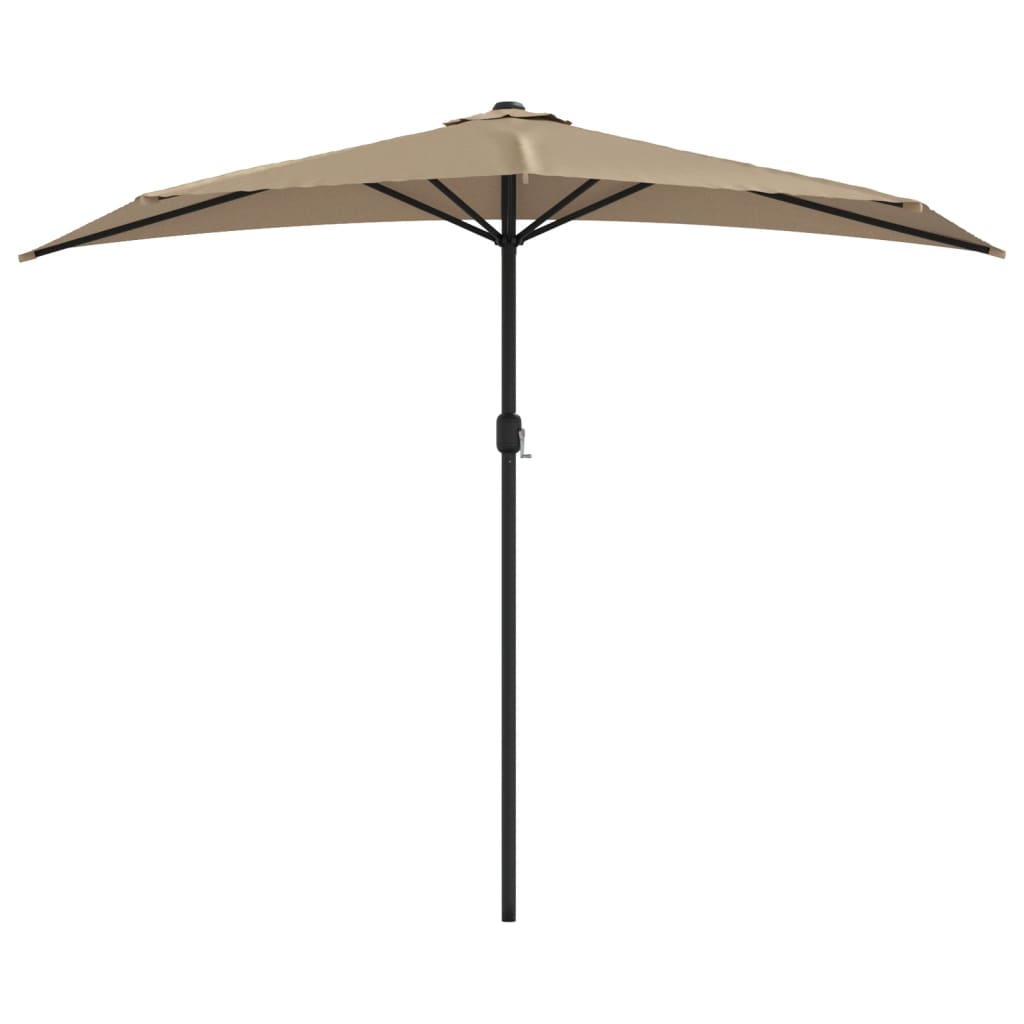 Balkon balkon vidaxl polovica z aluminijastim drogom 270x144 cm taupe