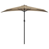 Balkon balkon vidaxl polovica z aluminijastim drogom 270x144 cm taupe