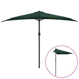 Vidaxl balcon parasol moitié avec poteau en aluminium 300x155 cm vert