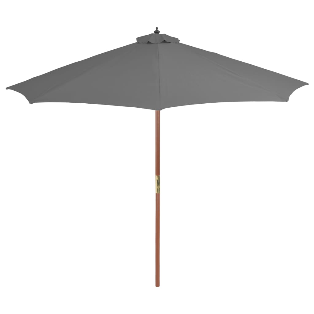 Vidaxl parasol with wooden pole 300 cm anthracite