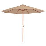 Parasol Vidaxl con topo de madera de 300 cm