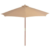 Parasol Vidaxl con topo de madera de 300 cm