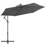 Vidaxl plovoucí parasol s hliníkovým pólem 300 cm antracitu -