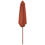 Vidaxl -parasol med træpol 270 cm terracotta