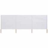 Vidaxl Windschutzscheibe 3 Paneele 400x120 cm Stoff weiß