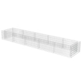 Vidaxl Gabion Pflanzer 450 x 90 x 50 cm verzinkter Stahl angehoben