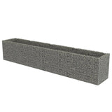 VidaXL Raised Gabion Planter 540x90x100 cm Galvanized Steel
