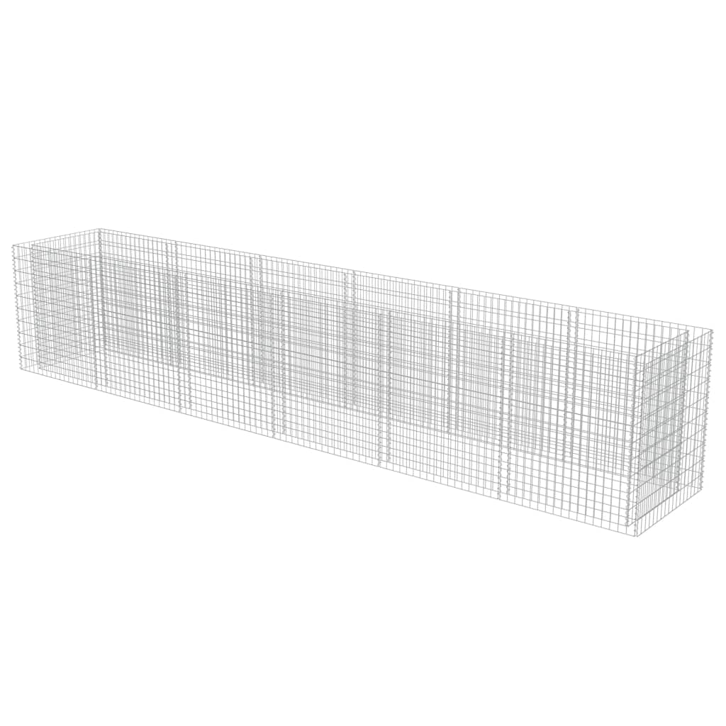 VidaXL Raised Gabion Planter 540x90x100 cm Galvanized Steel