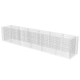 VidaXL Raised Gabion Planter 540x90x100 cm Galvanized Steel