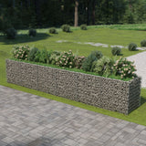 VidaXL Raised Gabion Planter 540x90x100 cm Galvanized Steel