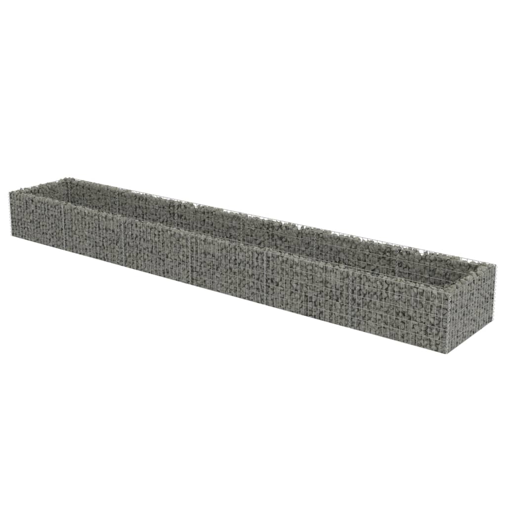 Vidaxl Gabion Planzer huet 540x90x50 cm galvaniséiert Stol