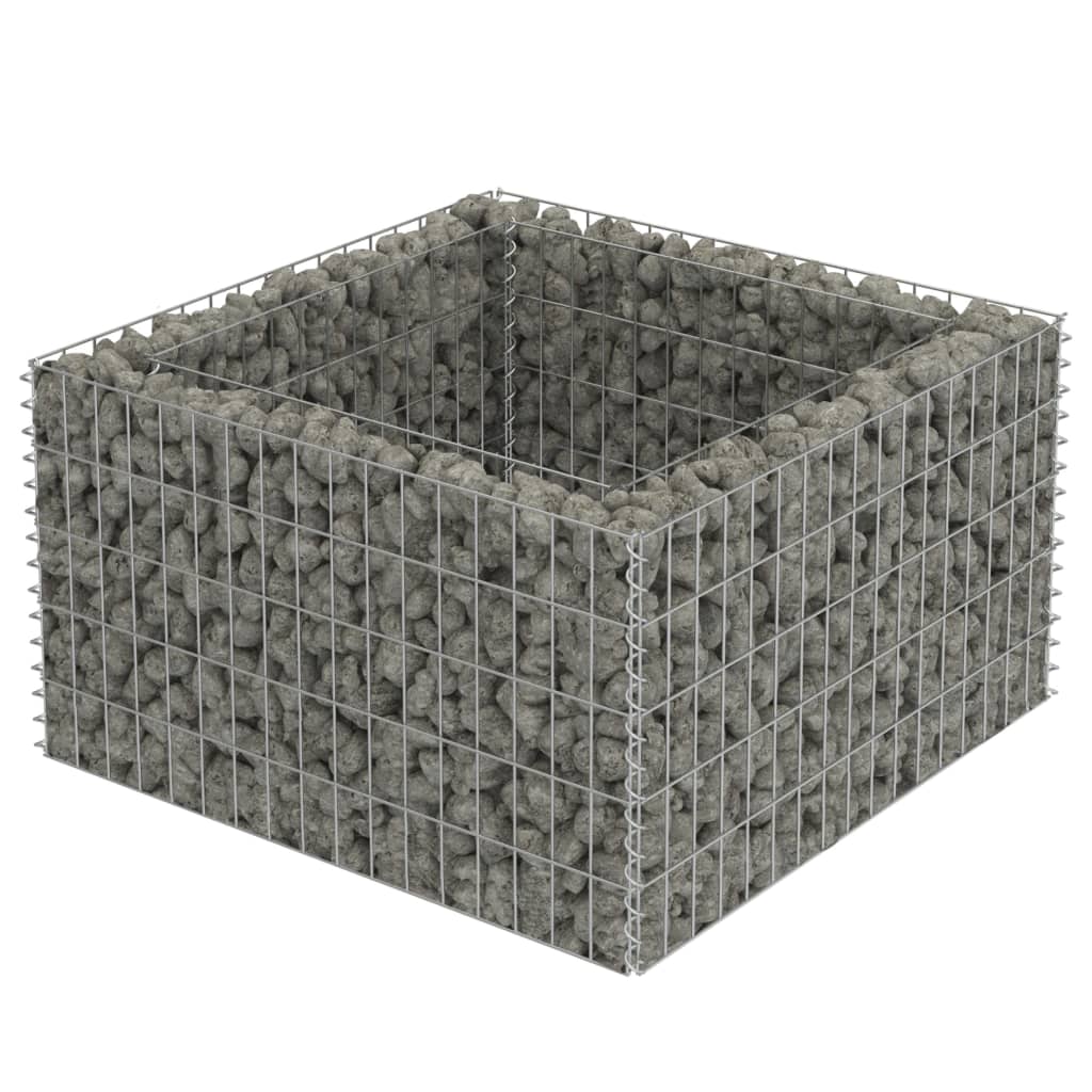 Vidaxl Gabion Planter höjde 90x90x50 cm galvaniserat stål