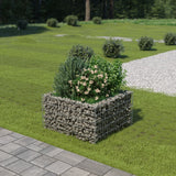 Vidaxl Gabion Planter höjde 90x90x50 cm galvaniserat stål