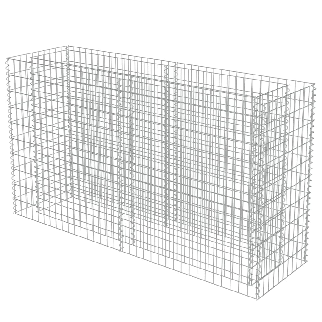 Vidaxl Gabion Fiorter raccolta in acciaio zincato 180x50x100 cm