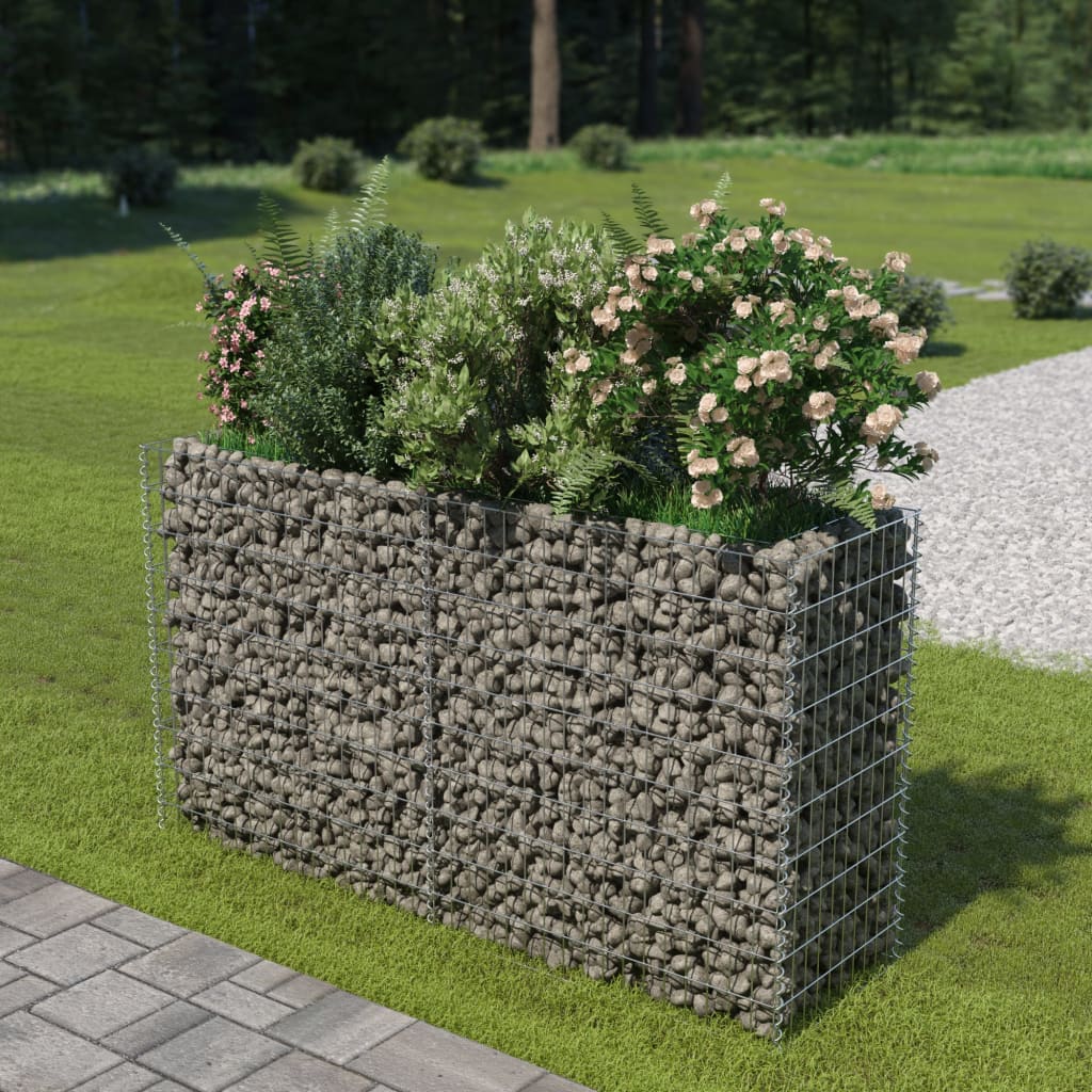 Vidaxl Gabion Fiorter raccolta in acciaio zincato 180x50x100 cm