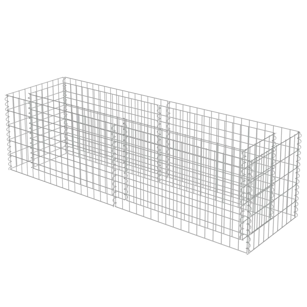 Plaopanice Vidaxl Gabion zvedla 180x50x50 cm galvanizovaná ocel