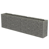 VidaXL Raised Gabion Planter 360x50x100 cm Galvanized Steel