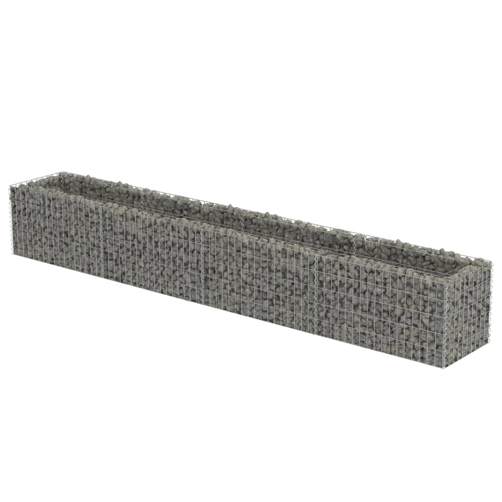 Vidaxl Gabion fioriera da 360x50x50 cm acciaio zincato