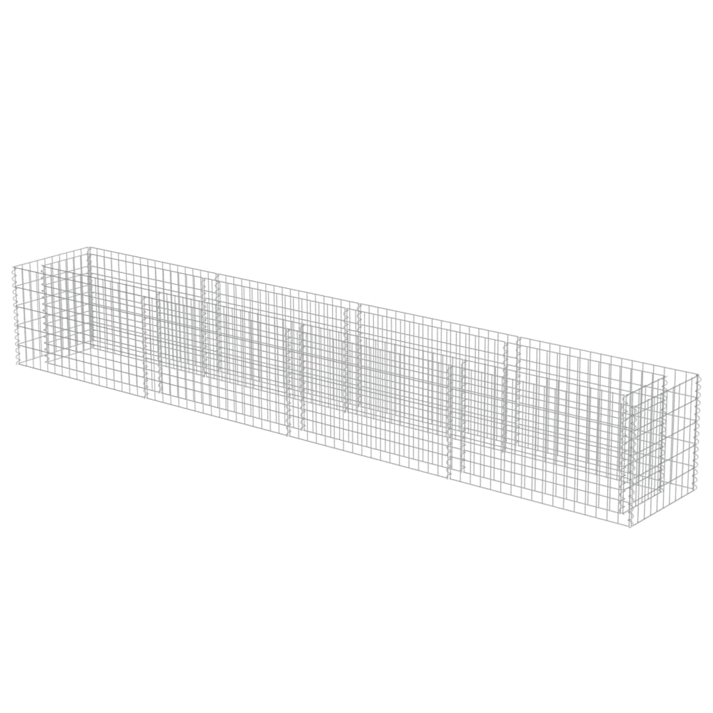 Vidaxl Gabion fioriera da 360x50x50 cm acciaio zincato