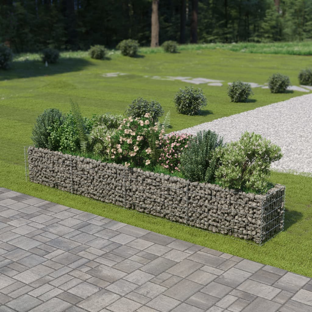 Vidaxl Gabion fioriera da 360x50x50 cm acciaio zincato