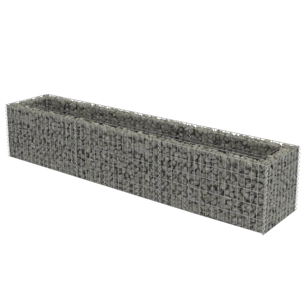 Vidaxl Gabion Planz huet 270x50x50 cm galvaniséiert Stol