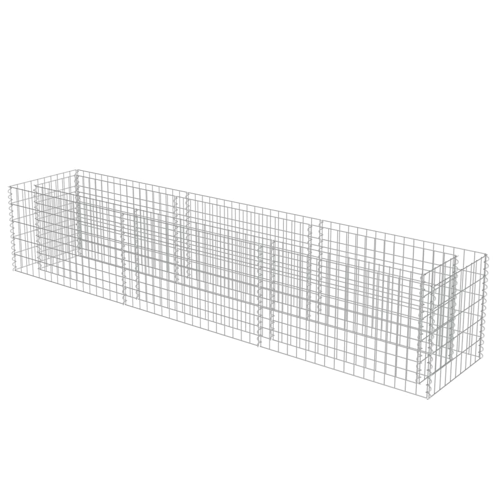 Vidaxl Gabion Planz huet 270x50x50 cm galvaniséiert Stol