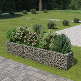 Vidaxl Gabion Planz huet 270x50x50 cm galvaniséiert Stol