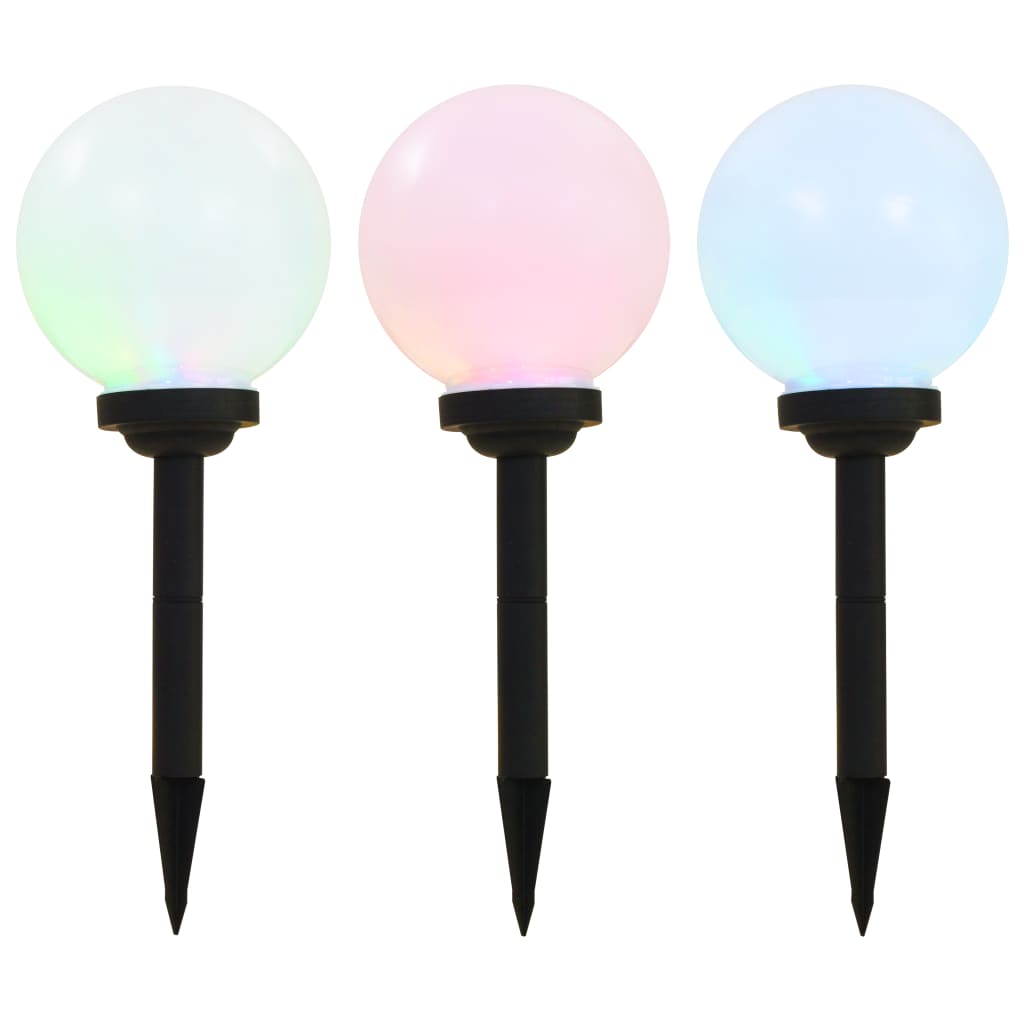Vidaxl LED -sollampor runt 20 cm RGB 3 st