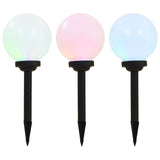 Vidaxl LED -sollampor runt 20 cm RGB 3 st