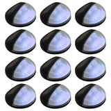 Vidaxl LED wall lamps Solar Round Black 12 sts