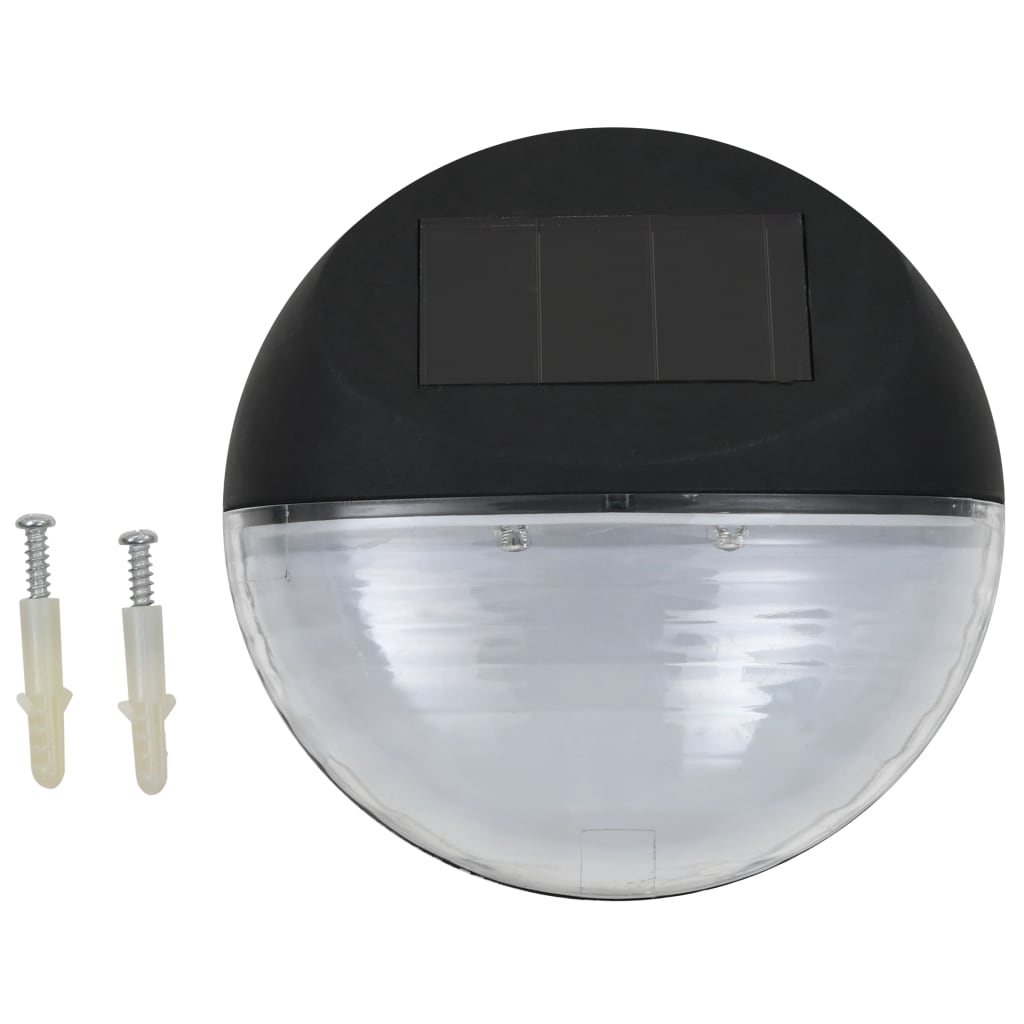 Vidaxl LED wall lamps Solar Round Black 12 sts