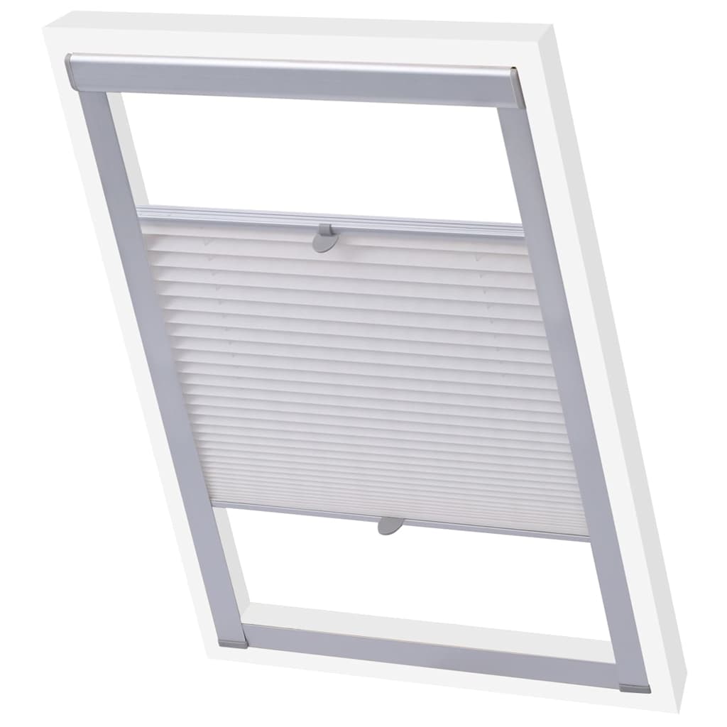 Vidaxl Roller blind pleated white SK06