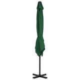 Vidaxl Cantilever Parasol with Aluminum Pole 250x250 cm Green