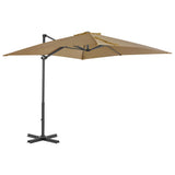 Vidaxl Parasol flottant avec poteau en aluminium 250x250 cm taupe