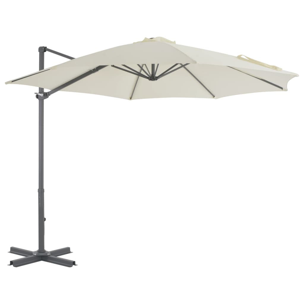 Vidaxl Floating parasol with aluminum pole 300 cm sand -colored