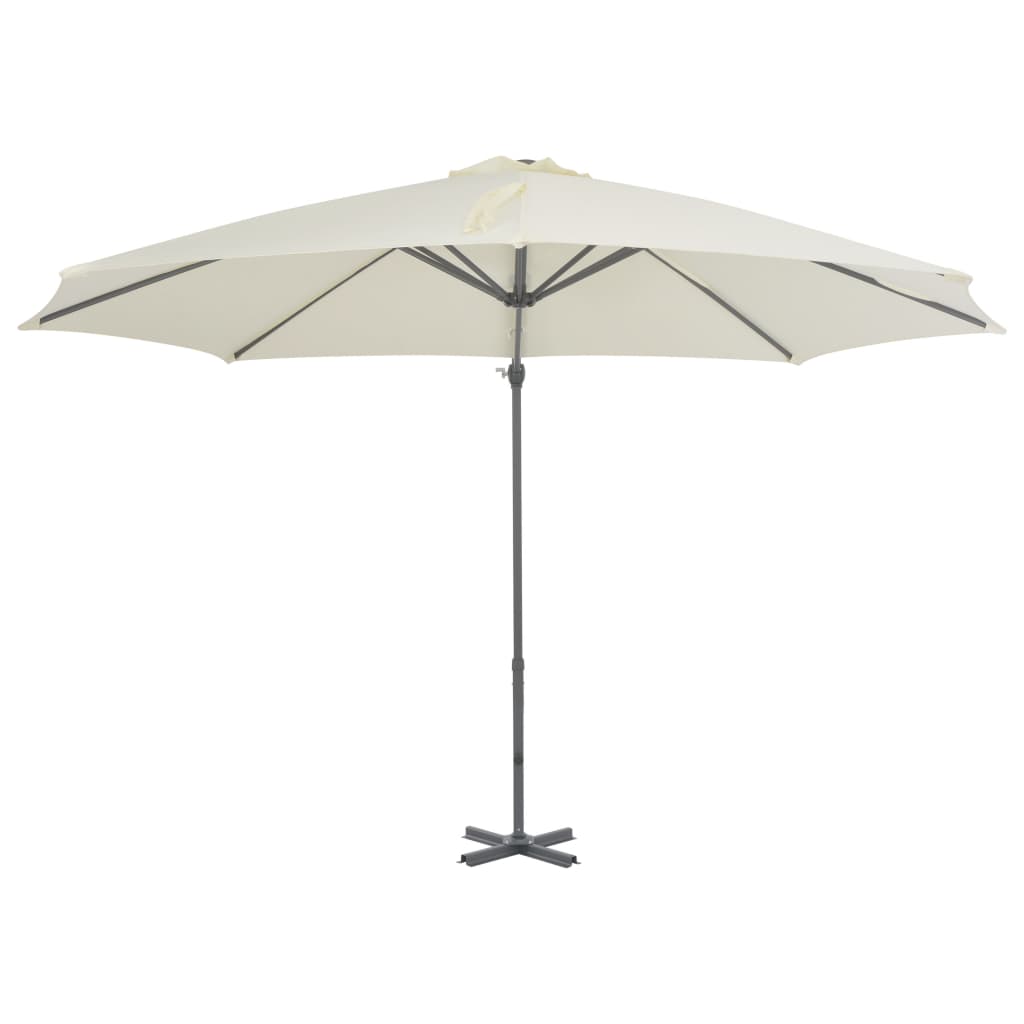 Vidaxl Floating parasol with aluminum pole 300 cm sand -colored