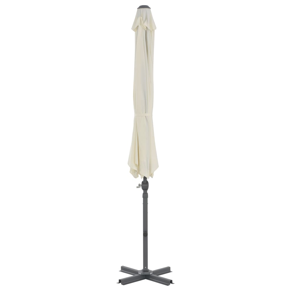 Vidaxl Floating parasol with aluminum pole 300 cm sand -colored
