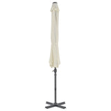 Vidaxl Floating parasol with aluminum pole 300 cm sand -colored