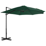 Vidaxl flytande parasol med aluminiumstång 300 cm grön