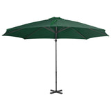 Vidaxl flytande parasol med aluminiumstång 300 cm grön