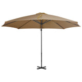 Vidaxl -schwimmendes Parasol mit Aluminiumpol 300 cm Taupe
