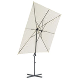 Vidaxl Parasol flottant avec poteau en acier 250x250 cm sable -colored