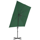 Vidaxl Floating parasol with steel pole 250x250 cm green