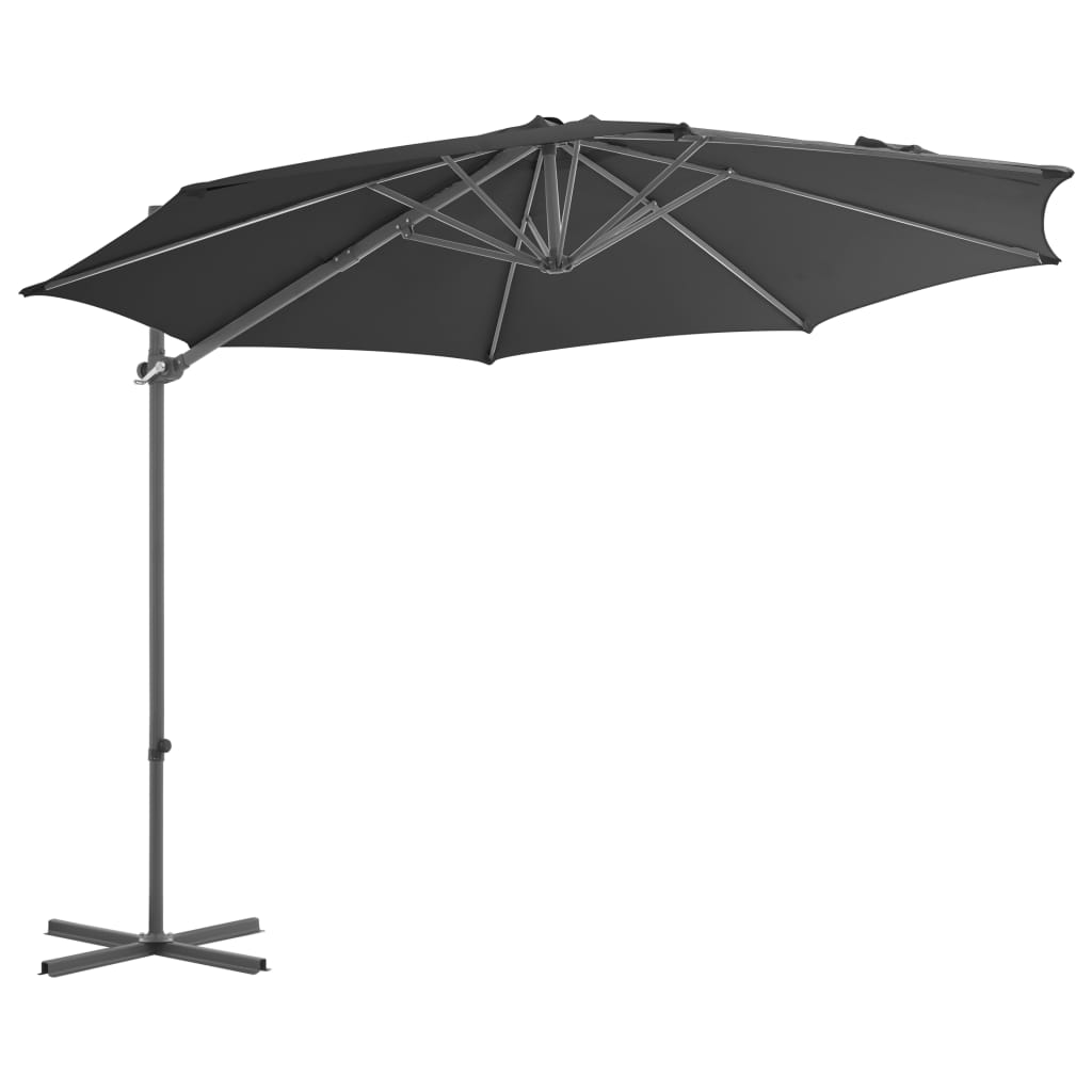 Vidaxl Cantilever Parasol with Steel Pole 300cm Anthracite