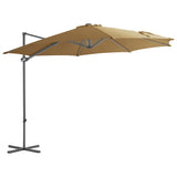Vidaxl Cantilever Parasol with Steel Pole 300cm Taupe