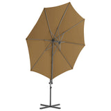 Vidaxl Cantilever Parasol with Steel Pole 300cm Taupe