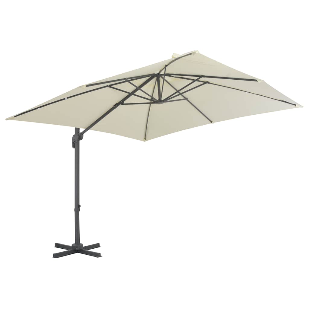 Vidaxl Floating parasol with aluminum pole 300x300 cm sand -colored