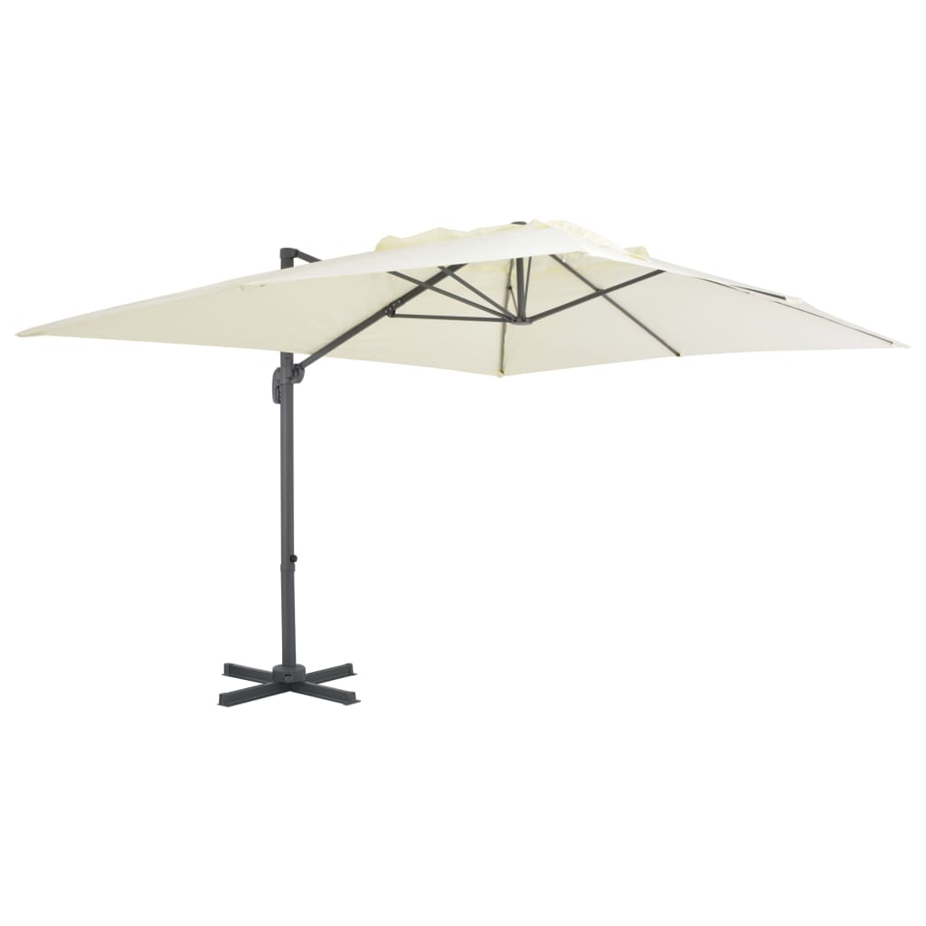 Vidaxl Floating parasol with aluminum pole 400x300 cm sand -colored