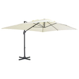 Vidaxl Floating parasol with aluminum pole 400x300 cm sand -colored